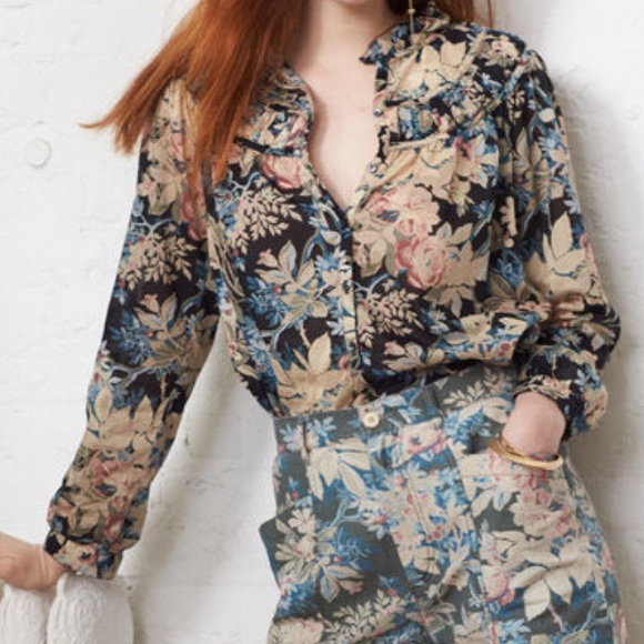 Rebecca Taylor Tops - NWT Rebecca Taylor La Vie Fluer Foret Floral Top M